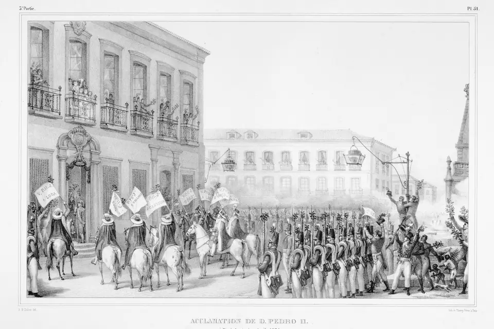 Debret, “Aclamação de d. Pedro II no Rio de Janeiro, 7 de abril de 1831”
