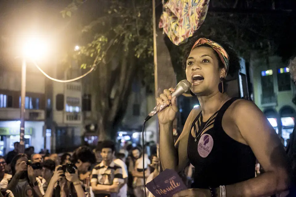 Marielle Franco em agosto de 2016, na campanha que a elegeu vereadora do Rio