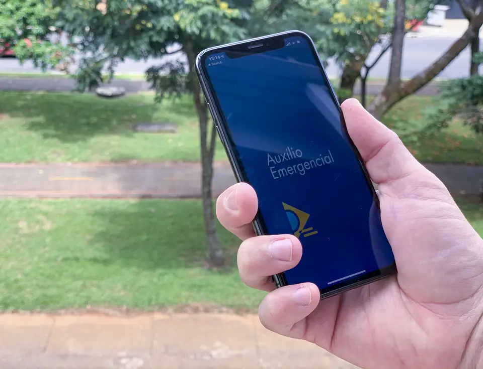 O aplicativo do auxílio emergencial da Caixa, em abril de 2020