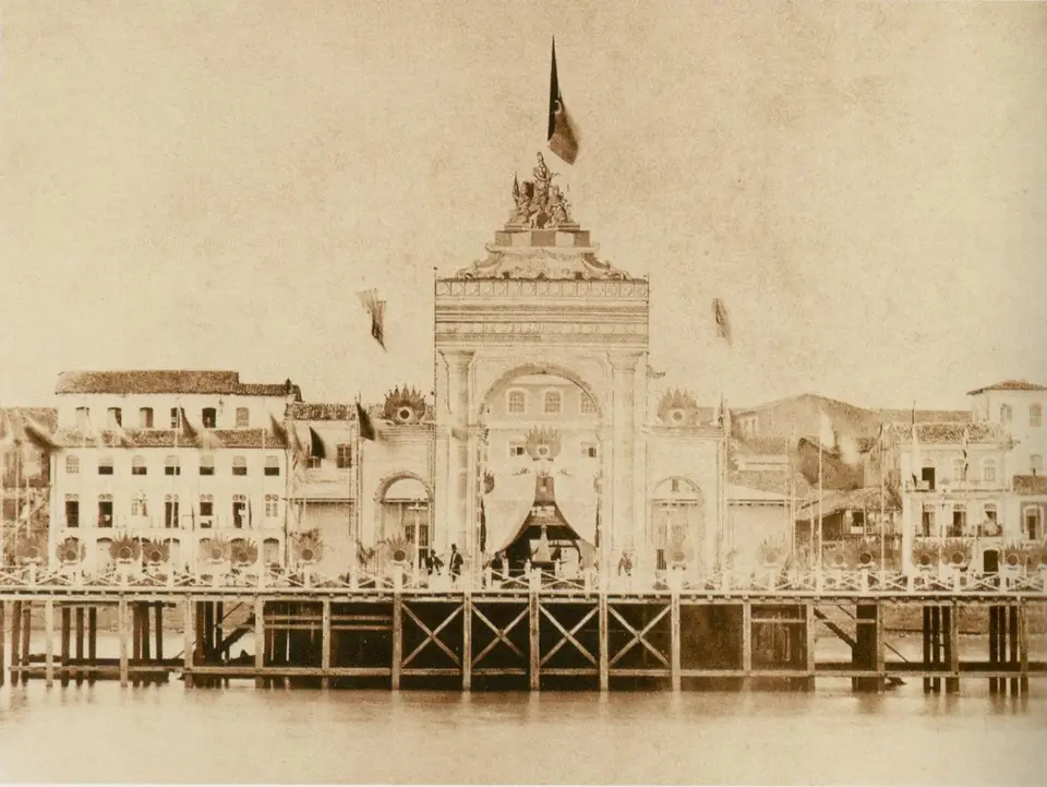 Belém em 1867, foto de Felipe Augusto Fidanza