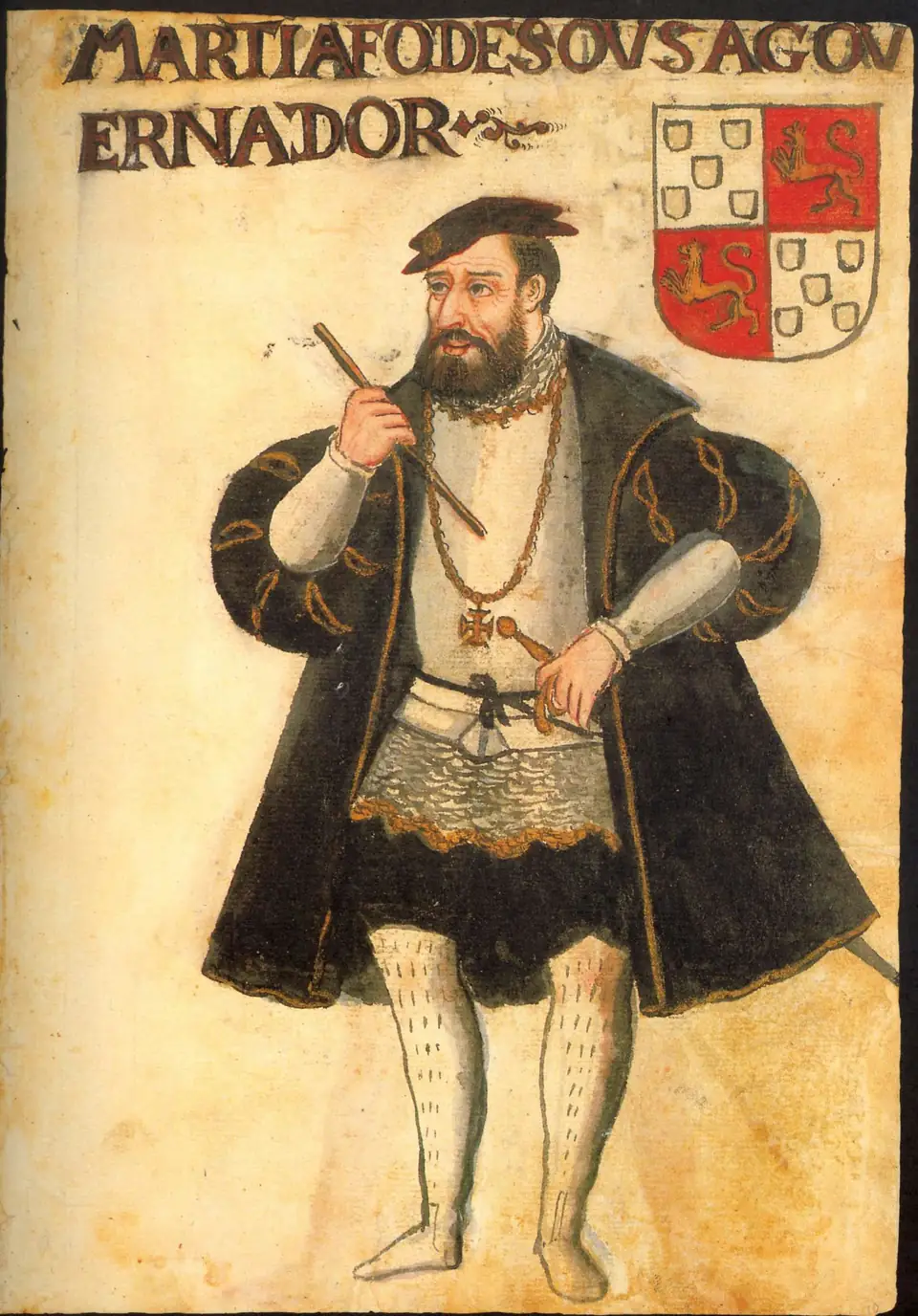 Martim Afonso de Sousa, donatário de São Vicente, no Livro de Lisuarte de Abreu (c. 1560)