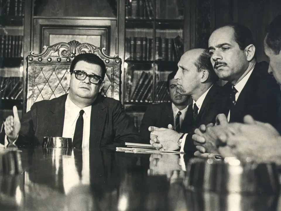 Antônio Delfim Netto em 1970, então ministro da Fazenda; Fundo Correio da Manhã
