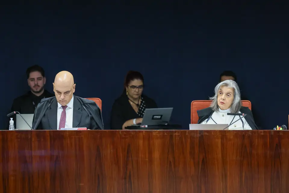 A bancada da Primeira Turma do STF no julgamento da Ação Penal 2668 (11/09/2025)