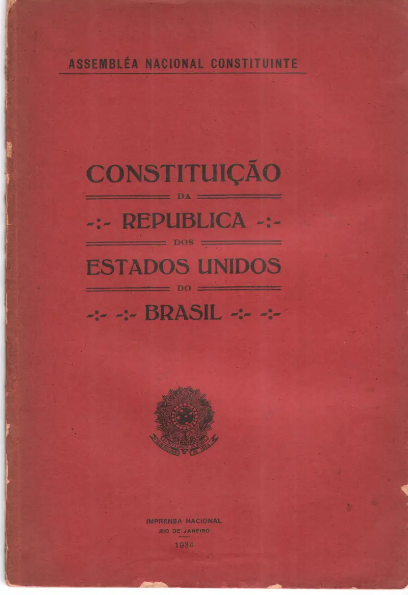 Capa da Constituição da República dos Estados Unidos do Brasil de 16 de julho de 1934