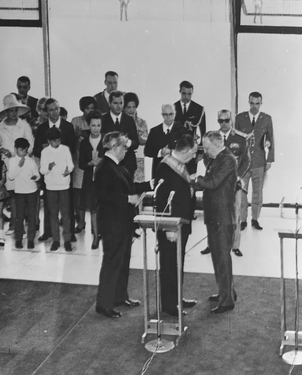 Posse de Emílio Garrastazu Médici na Presidência, 30 de outubro de 1969, dia em que a Emenda nº 1 entrou em vigor