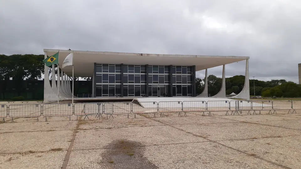 O edifício-sede do Supremo Tribunal Federal, na Praça dos Três Poderes, Brasília, 2021