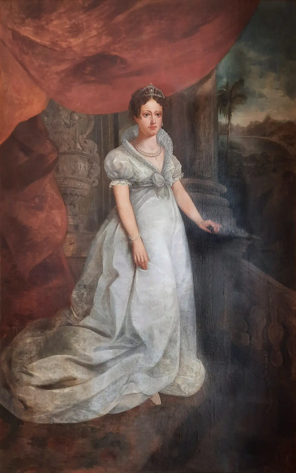 A princesa Leopoldina, que presidiu o Conselho de Estado de 2 de setembro de 1822, por Luís Schlappriz