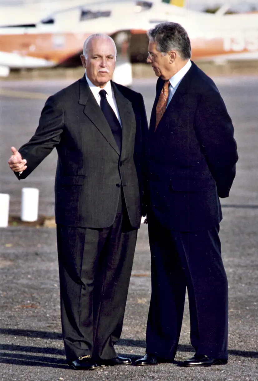 Antônio Carlos Magalhães, presidente do Senado, e Fernando Henrique Cardoso em Brasília, em maio de 1998