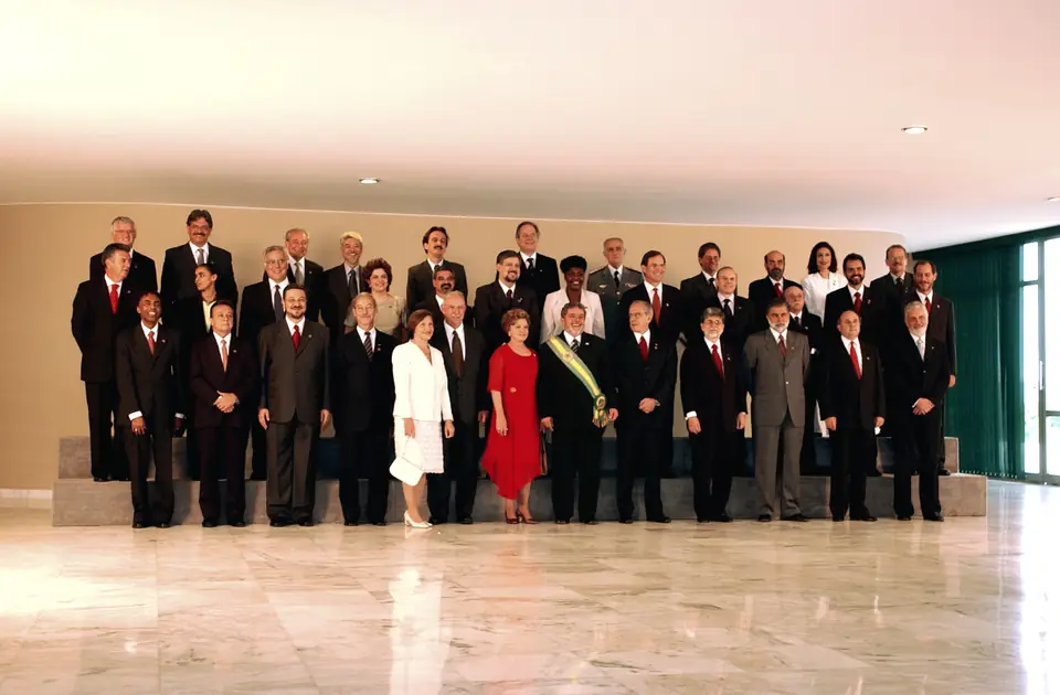 Lula e o primeiro ministério, na posse de 01/01/2003