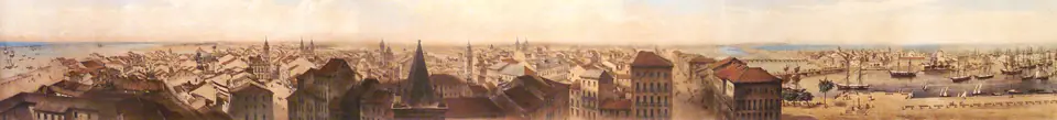 Frederick Hagedorn, panorama do Recife (1855)