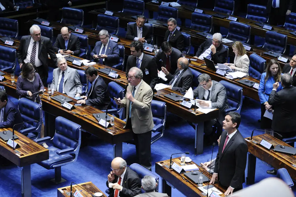 O plenário do Senado na sessão de 13/12/2016, com a PEC 55/2016 em pauta