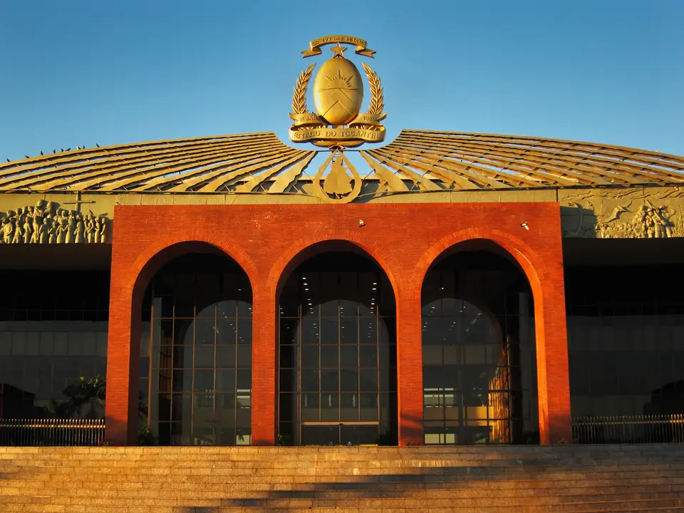 O Palácio Araguaia, sede do governo do Tocantins, em Palmas